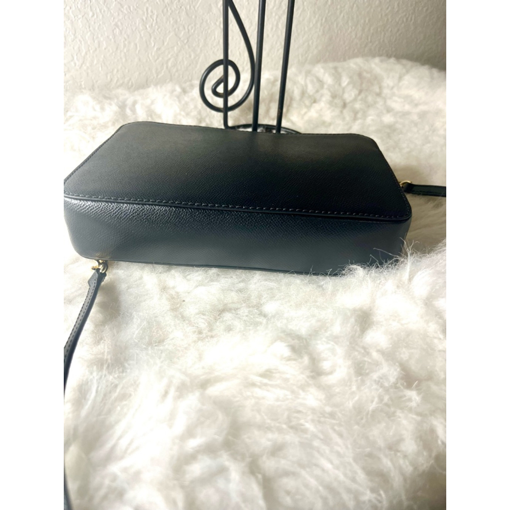 Michael Kors Ginny Leather Crossbody Bag Purse Black - Picture 5 of 9